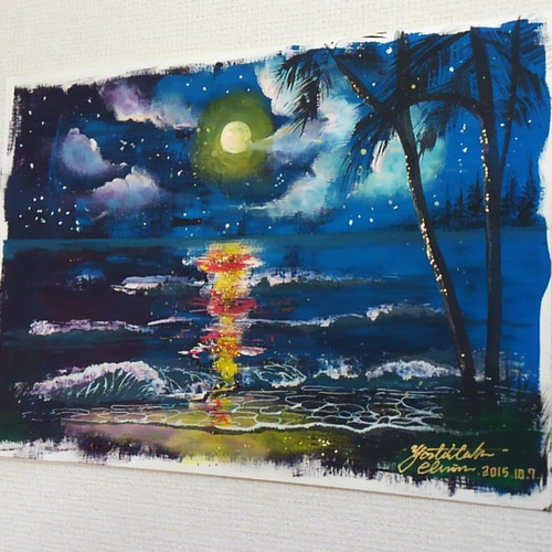 光る絵画 midnight moon 絵画 知念慶昂 通販 1677228|Creema 光る絵画 midnight moon 絵画 知念慶昂 通販 1677228|Creema