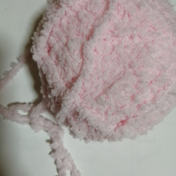 毛糸の帽子ハンドメイドピンク 3枚目の画像