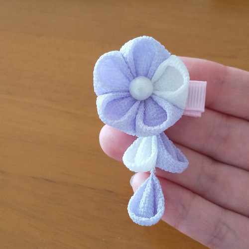 つまみ細工 髪飾り シンプルmini＊お食い初め 七五三 ひな祭り