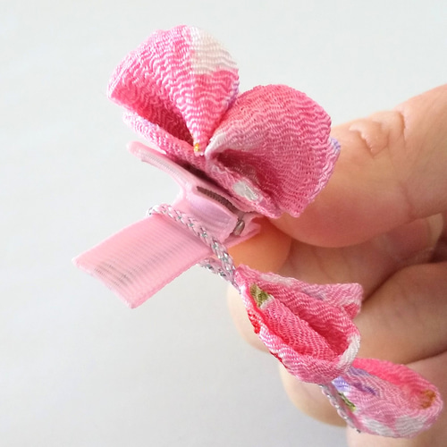 つまみ細工 髪飾り ヘアクリップ 滑り止め 初節句 ひな祭り つまみ細工 髪飾り お試し価格/七五三.ひな祭り 初節句 ベビークリップ