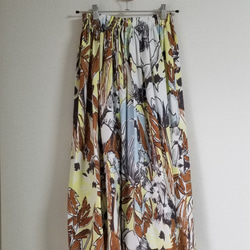 花柄ウエストゴムギャザースカート 2枚目の画像