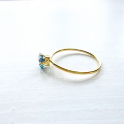 London Blue Topaz Square Ring 2枚目の画像