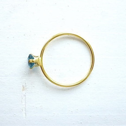 London Blue Topaz Square Ring 6枚目の画像