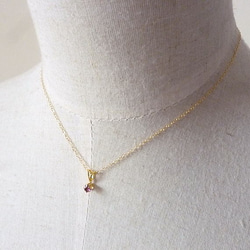 Square Rhodolite Necklace 4枚目の画像