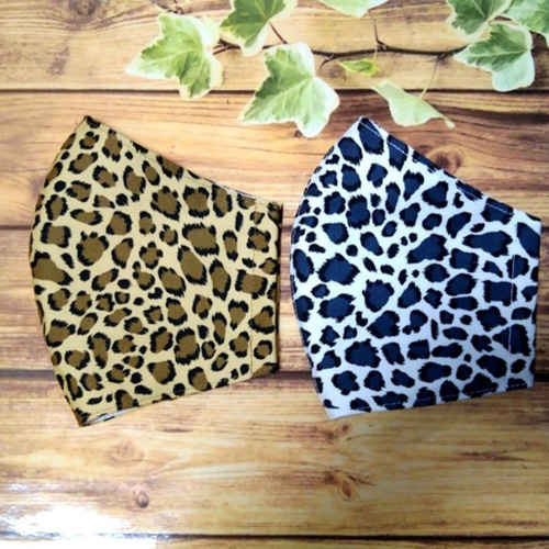 No.318 オーダーマスク ヒョウ柄 アニマル ハンドメイド おまとめ割