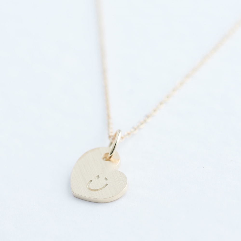 ニコマークハート型ネックレス｜K10YG｜KATACHI Necklace｜KATACHI-NEC-B