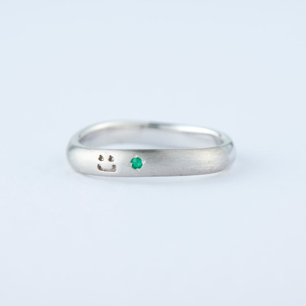 ニコマークリング｜minami｜エメラルド｜SV #5~15｜KAR-010A