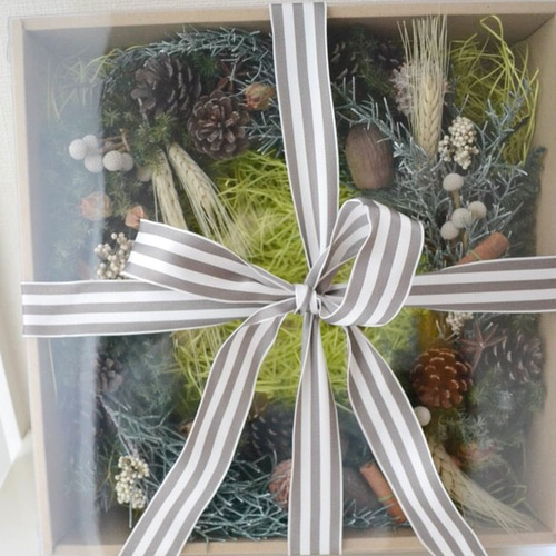 ウォッシュホワイトのリース 再販 ウォッシュホワイトのリース 34センチ リース Riche 通販 1457571