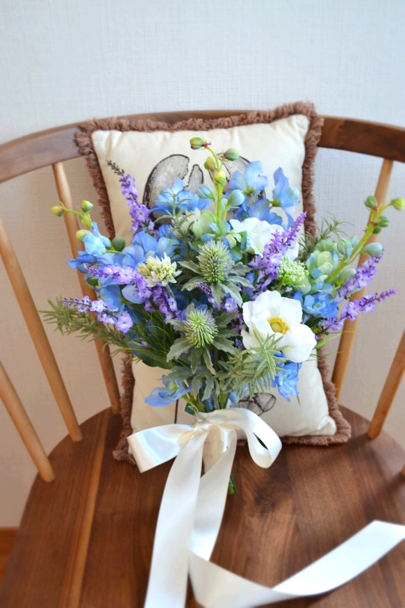 サムシングブルーのブーケ