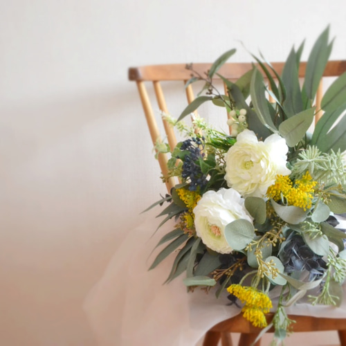 ホワイトラナンキュラスブーケ ブーケ Riche 通販 8417603