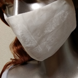 ハンドメイド立体マスク～白地×ソーイング柄・1枚  ※マスクは感染を完全に予防するものではありません 8枚目の画像