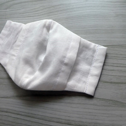 国産ダブルガーゼ 白 ポケットつきマスク 女性サイズ 3枚目の画像