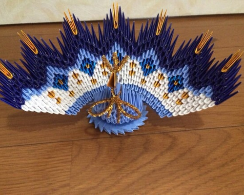 幸せを呼ぶ孔雀（青系）値下げしました♡ その他インテリア雑貨