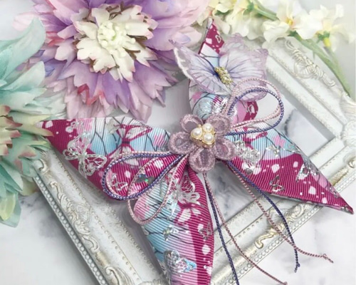 ヘアゴム No.109 No.109 キッズ用 蝶々ヘアゴム ♡ 雑貨・その他 Rena 通販 11331896