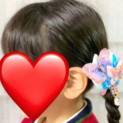 No.172 キッズ用　蝶々リボンヘアゴム 2個セット♡ 5枚目の画像