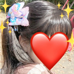 No.172 キッズ用　蝶々リボンヘアゴム 2個セット♡ 9枚目の画像