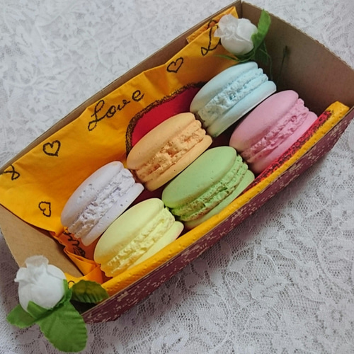 マカロンフラワーアロマストーン6個セット