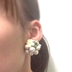 big pearl round earing 2枚目の画像