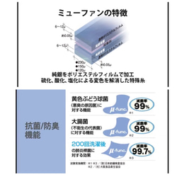 ミューファン糸使用/抗菌・防臭機能・夏マスク【夏向き立体プリーツマスク（M)(L)】 8枚目の画像