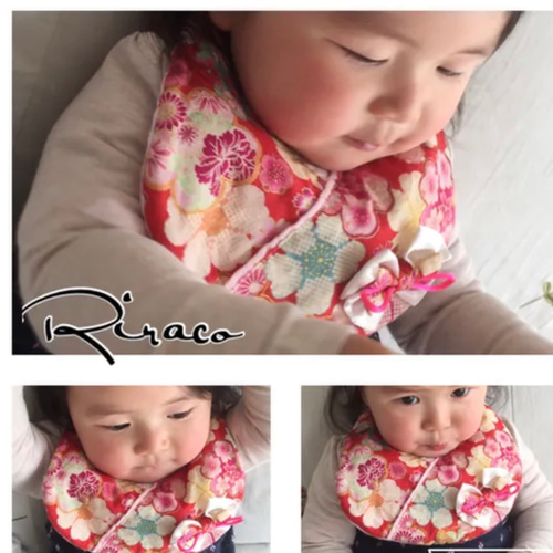 ひな祭りスタイ＊和柄＊和風＊完成品 スタイ・よだれかけ Riraco. 通販