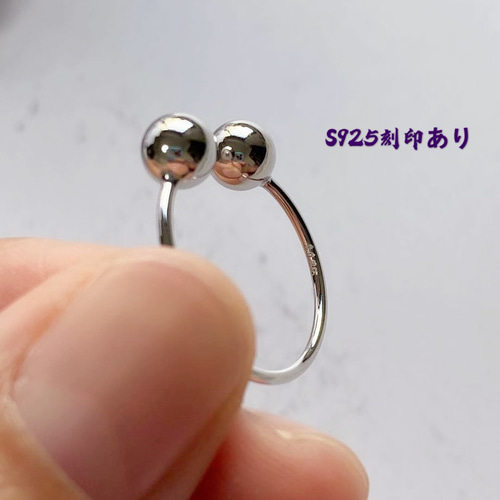 Silver925 ボール　リング　指輪 ボールリング 指輪 シルバー925 レディース フリーサイズ 玉