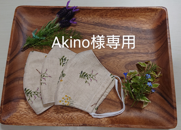 Akino様専用    三重層フィルター入れ付き・立体マスク3枚組 1枚目の画像
