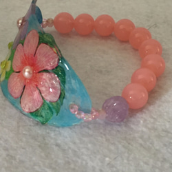 Bracelet Hibiscus and Monstera 2枚目の画像