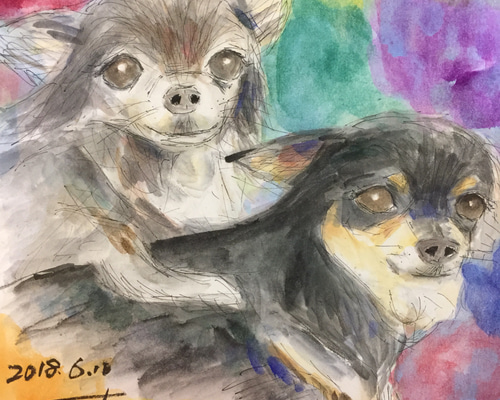 4名さま✖️2 A4サイズ【似顔絵オーダー】