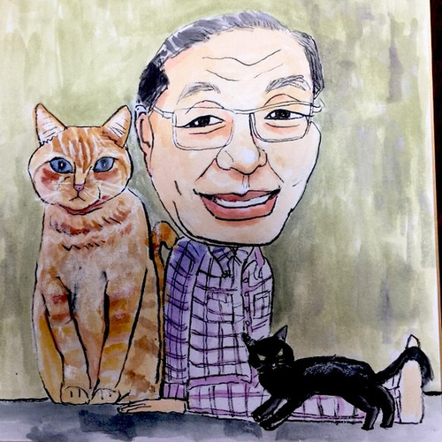 似顔絵2名様描き(色紙サイズ) イラスト teasal工房 通販