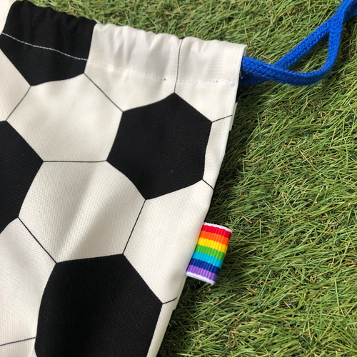 再販◇ボールみたいな サッカーボールケース⚽️ボール入れ 巾着バッグ