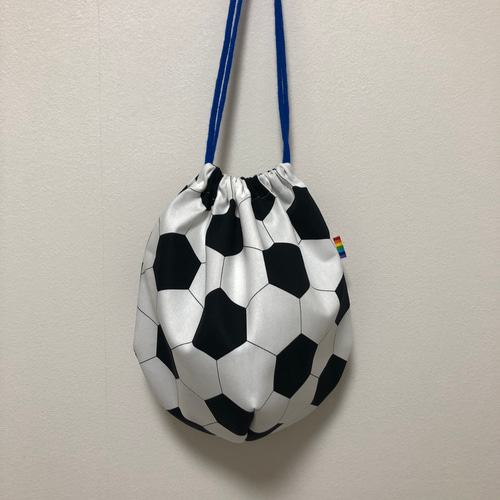 再販◇ボールみたいな サッカーボールケース⚽️ボール入れ 巾着バッグ