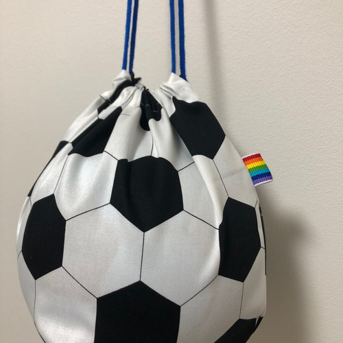 けんこう ハンドメイド巾着 サッカーボール グリーン まとめ割 けんこう ハンドメイド巾着 サッカーボール グリーン まとめ割