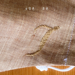 イニシャル刺繍入り【やわらかリネンの立体マスク】　女性用 3枚目の画像