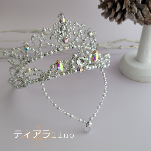 バレエ ティアラ シルバー コーム付 バレエティアラ ☆シルバーベース 1連カチューシャタイプ