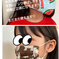 【送料無料】選べる★子供用マスク　3枚　プリーツマスク 10枚目の画像