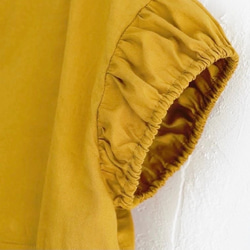柔らかい黄色が素敵な2wayシャーリング半袖ブラウス 6枚目の画像