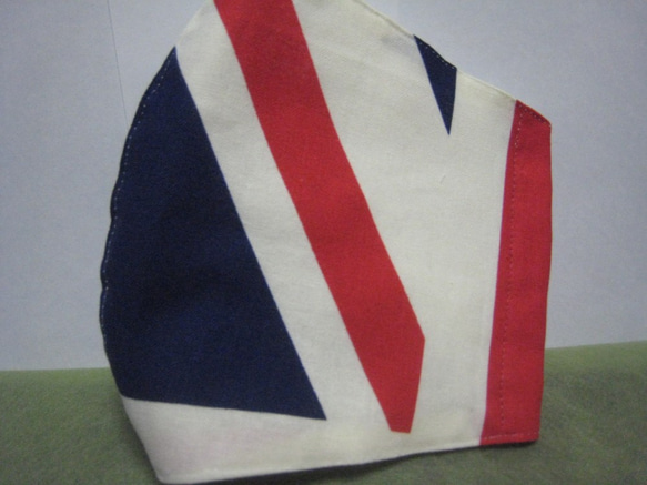 お洒落な立体大人マスク　秋～冬用　（LサイズのUnion Jack） 3枚目の画像