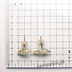 ノンダメージの美結晶。バイカラーサファイア結晶のシンプルピアス　２ 10枚目の画像
