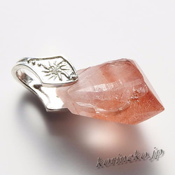 カザフスタン産ストロベリークォーツのシンプルペンダントトップ 6枚目の画像