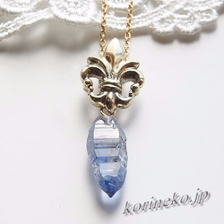 透明度抜群のブルーサファイア結晶ペンダントトップ　1 1枚目の画像