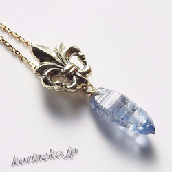 透明度抜群のブルーサファイア結晶ペンダントトップ　1 4枚目の画像