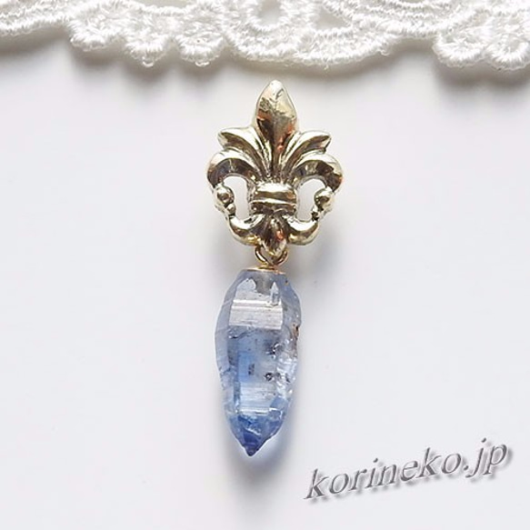 透明度抜群のブルーサファイア結晶ペンダントトップ　1 8枚目の画像