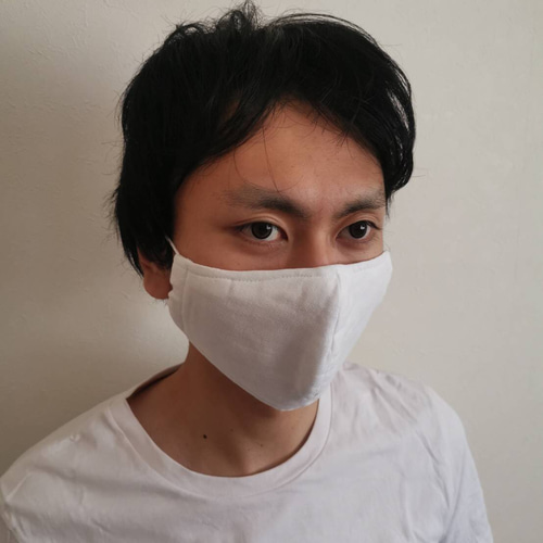 やさしい 6層ガーゼ 立体マスク 無地白色 雑貨・その他 林檎 通販  