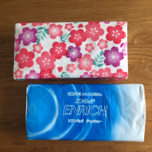 エコティッシュ用カバー ソフトパック ビニール包装ティッシュ