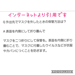 4/21～新作　ラミネート加工布でしっかり拭き取り消毒可能!! 少し大きめサイズのマスクケース 8枚目の画像