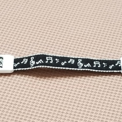 マスクバンド【ブラックだから目立ちにくい!!(ブラック音符刺繍入り)】　 2枚目の画像