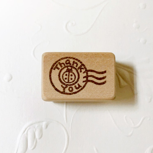 消しゴム ハンコ てんとう虫 THANK you♡ Thank You 消印型てんとう虫はんこ はんこ・スタンプ photo stamp sue