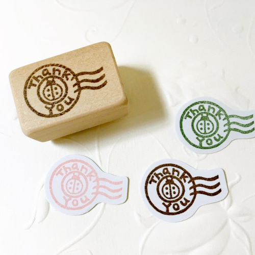 Thank You 消印型てんとう虫はんこ はんこ・スタンプ photo stamp sue
