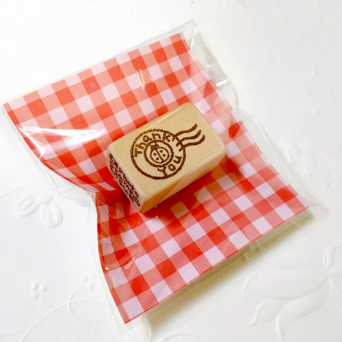 消しゴム ハンコ てんとう虫 THANK you♡ Thank You 消印型てんとう虫はんこ はんこ・スタンプ photo stamp sue