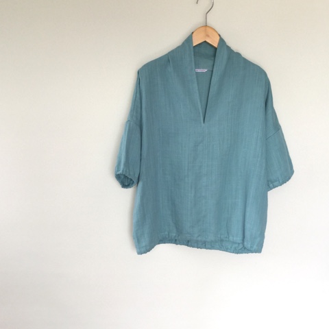 「着た瞬間から気持ちいい」ガーゼブラウス ○アクアミント